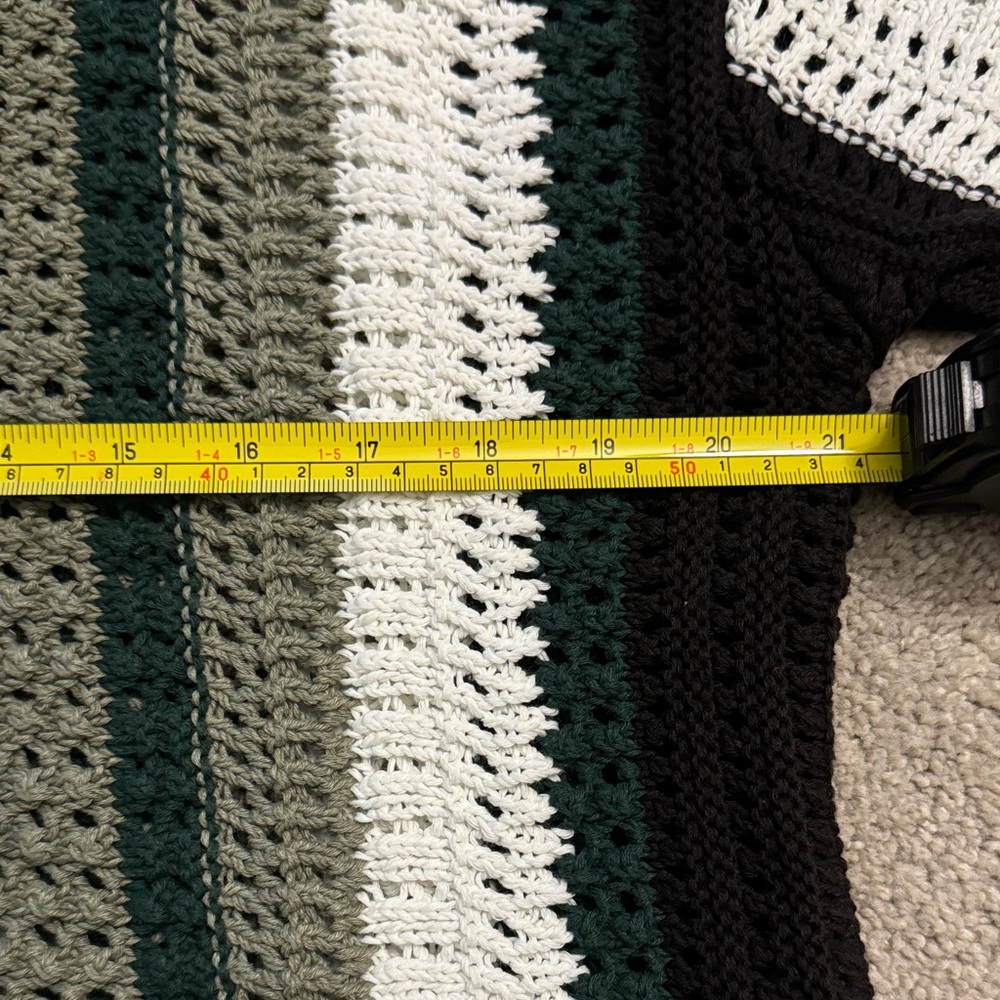 BDG Green and White Crochet Knit - Picture 4 of 6